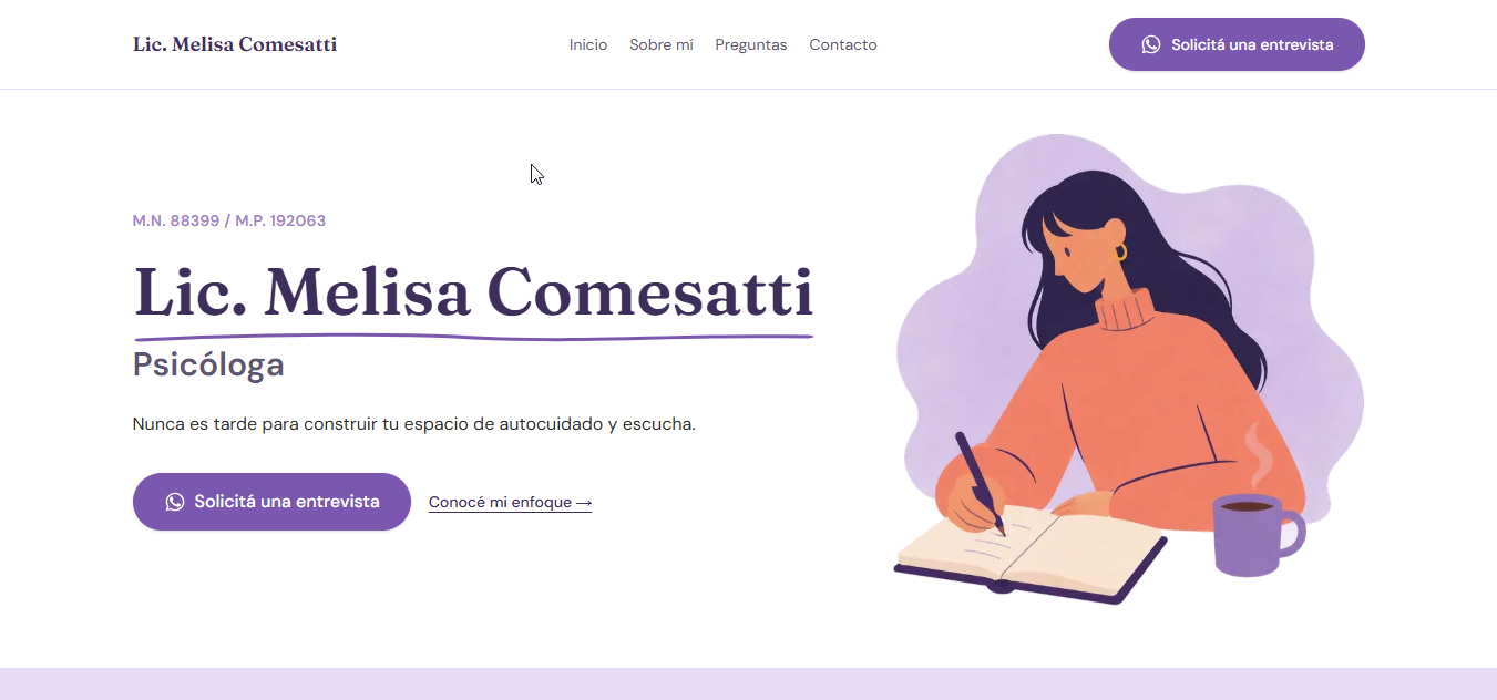 Sitio de Lic. Melisa Comesatti